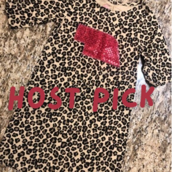 Other - ❤️HOST PICK❤️ Cheetah Dress w/ Polka Sequin Nebraska Dress